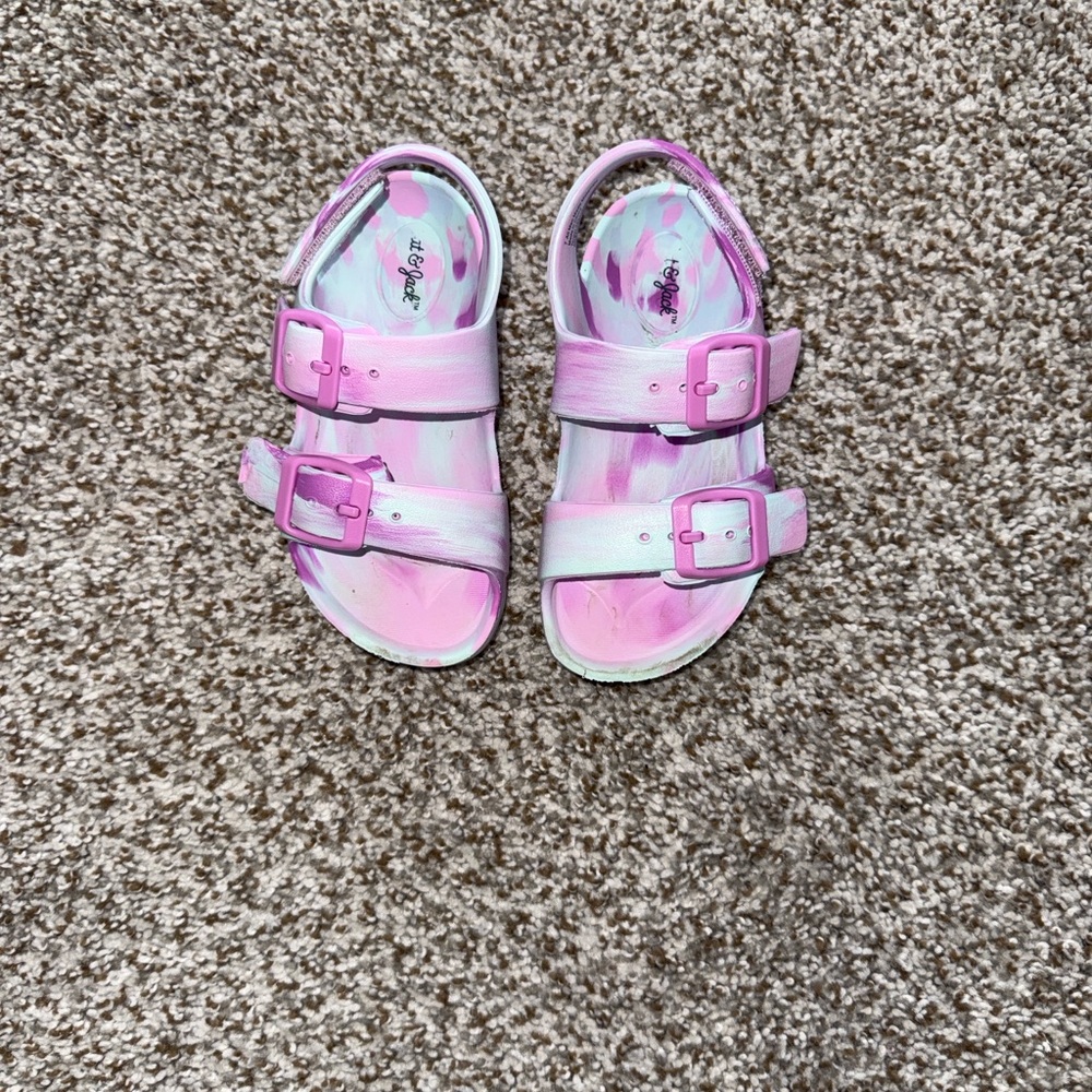 Cat & Jack Pink Tie-Dye Sandals
